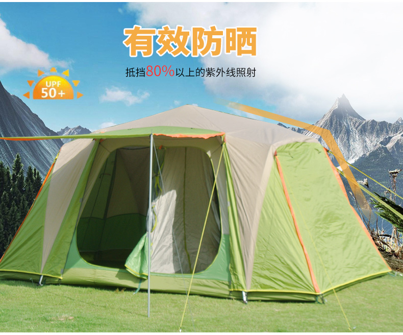 Cheap Goat Tents ZHUOAO 5 8 Person Professional Use Quick Automatic Open Aluminum Poles Tent Double Layer Waterproof Windproof Camping Tent Tents 